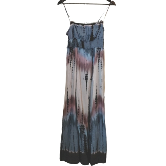 BCBGMaxAzria Dresses & Skirts - BCBGMaxAzria 100% Silk Maxi Dress Tie Dye Fully Lined Size 4